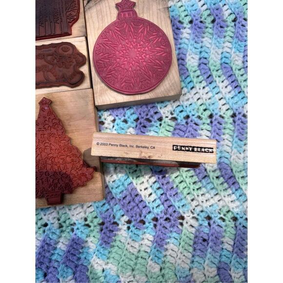 Vintage Rubber Christmas Stamp Lot of 13 - Picture 10 of 12